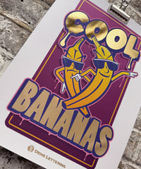 Image 3 of Cool Bananas - A3 Gold Foil Print