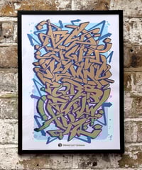 Image 4 of Graffiti Alphabet - A3 Gold Foil Print