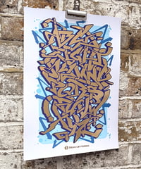 Image 2 of Graffiti Alphabet - A3 Gold Foil Print