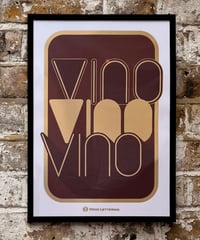 Image 4 of Vino - A3 Gold Foil Print