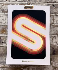 Image 1 of S Letter - A3 Gold Foil Print