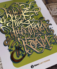 Image 2 of Where The Wild Things Roam  - A3 Gold Foil Print