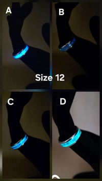 Image 2 of Stainless Steel Crushed Opal Rings (12)