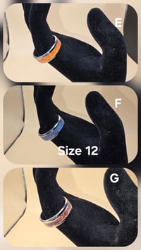 Image 3 of Stainless Steel Crushed Opal Rings (12)