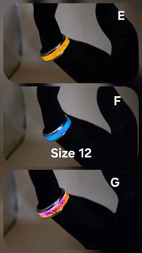 Image 4 of Stainless Steel Crushed Opal Rings (12)