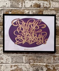Image 4 of Ain't no Half Steppin - A3 Gold Foil Print