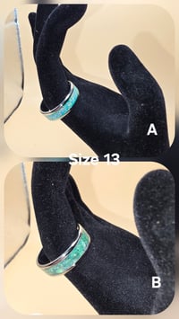 Image 1 of Stainless Steel Crushed Opal Rings (13)