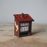 Image 6 of vending machine ornament (purple/ candy canes)