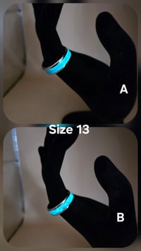 Image 2 of Stainless Steel Crushed Opal Rings (13)