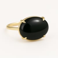Image 1 of Black Onyx Dome Ring