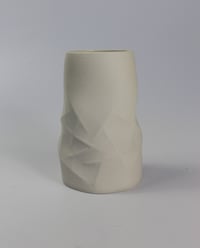 Image 4 of Extra Small Conical White Geo vessel