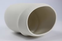 Image 3 of Extra Small Conical White Line Vessel