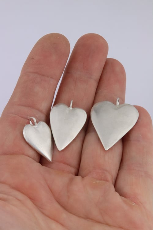 Image of Large sterling silver heart