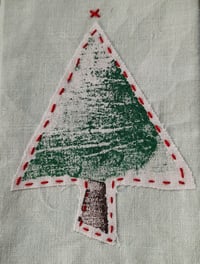 Image 3 of Handmade Fabric Christmas Bunting – Christmas Trees