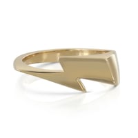 Image 1 of Gold Bowie 'Flash' Signet Ring