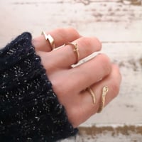 Image 2 of Gold Bowie 'Flash' Signet Ring