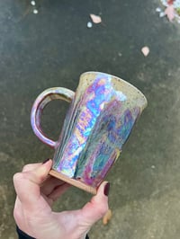 Image 5 of LEAFY PRINTED MUG - PINK OPAL CRACKLE