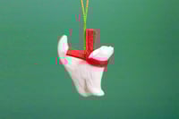 Image 2 of Handmade clay fluffy dog Christmas ornament