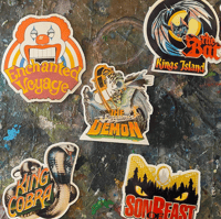 Image 2 of Old School Kings Island vinyl sticker set 