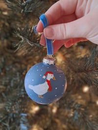 Santa Goose Ornament - Medium 