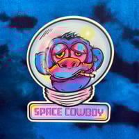 Image 1 of "Space Cowboy" Psychedelic Monkey Sticker