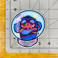 Image 4 of "Space Cowboy" Psychedelic Monkey Sticker
