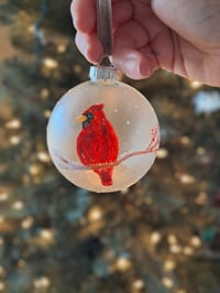Cardinal in Winter Ornament - Large