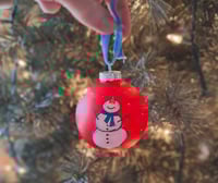 Happy Snowman Ornament - Medium