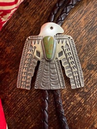 Image 5 of WL&A Handmade Ingot Royston Thunderbird Bolo Tie