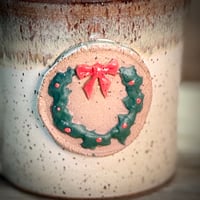 Image 4 of Short Holly Wreath  Mug