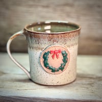 Image 1 of Short Holly Wreath  Mug