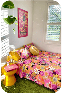 Image 2 of Pillow cases/shams in Psychedelic Medow pink