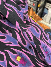 Image 2 of 1980s Life’s A Beach Rare Purple Flame Sm-Med Shirt