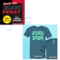 Image 1 of Tikiyaki Orchestra - "Aloha, Baby" Unsex Teal T-Shirt