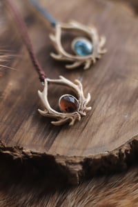 Image 5 of Collana Palco di Cervo -Kyanite, agata del Montana-