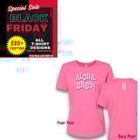 Image 1 of Tikiyaki Orchestra - "Aloha, Baby" Women's Pink T Shirt