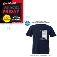 Image 1 of "Tikiyaki Airways" LAX to HNL Vintage Plane Ticket Navy T-Shirt