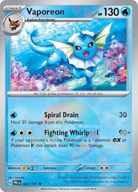 Vaporeon (Poke Ball Pattern) - SV: Prismatic Evolutions - Near Mint