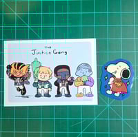Image 3 of Justice Gang & Friends Print(s) and Sticker