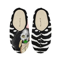 Image 1 of BLACK ZEBRA SLIPPERS