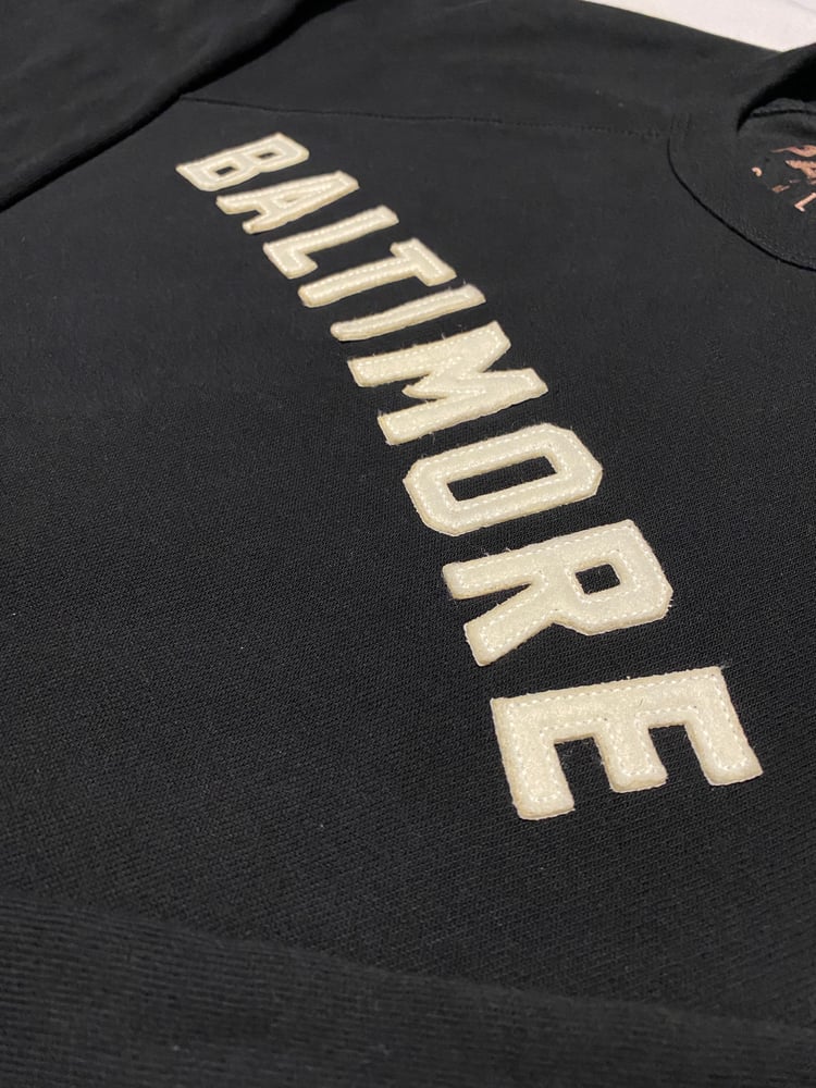 Image of Baltimore Old School Felt Letter Crewneck (free shipping)