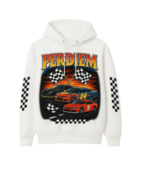  Perdiem Racing Hoodie White
