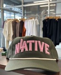 Image 2 of LA NATIVE Captain Hat Green