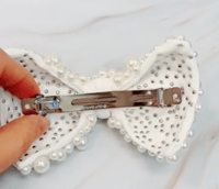 Image 2 of Ivory Pearl Bow Barrette| 3 colors  | anniversary week 