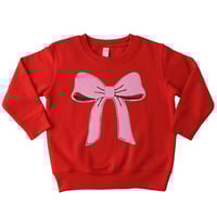 Image 2 of Chenille Bow Pull-over| multiple colors | anniversary week 