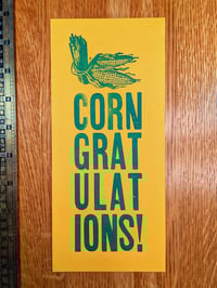 "Corngratulations!" Letterpress Print
