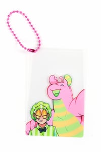 Image 2 of Selfie Time! Gummy & Edwin Clear Card Keychain