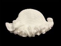 Image 1 of The Snowfall Ruffle Crochet Hat