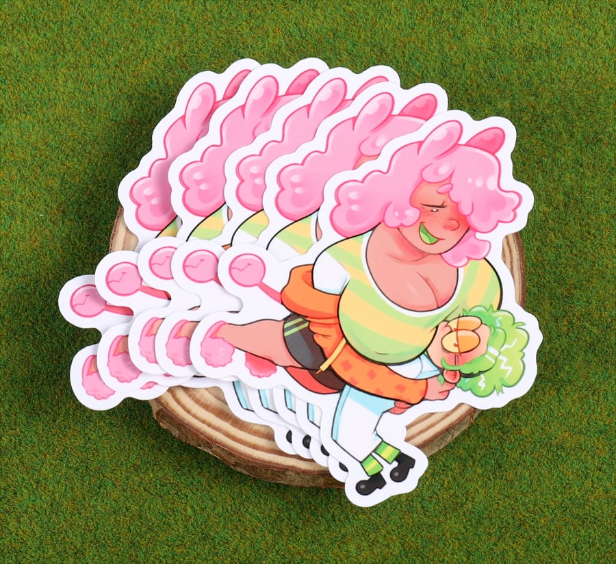 Gummy Hugging Edwin Sticker | DarkChibiShadow