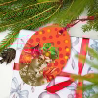 Image 5 of She Has the Energy and Temperament of a Thousand Suns - Wooden Ornament - Oval Magnetic Ornament 